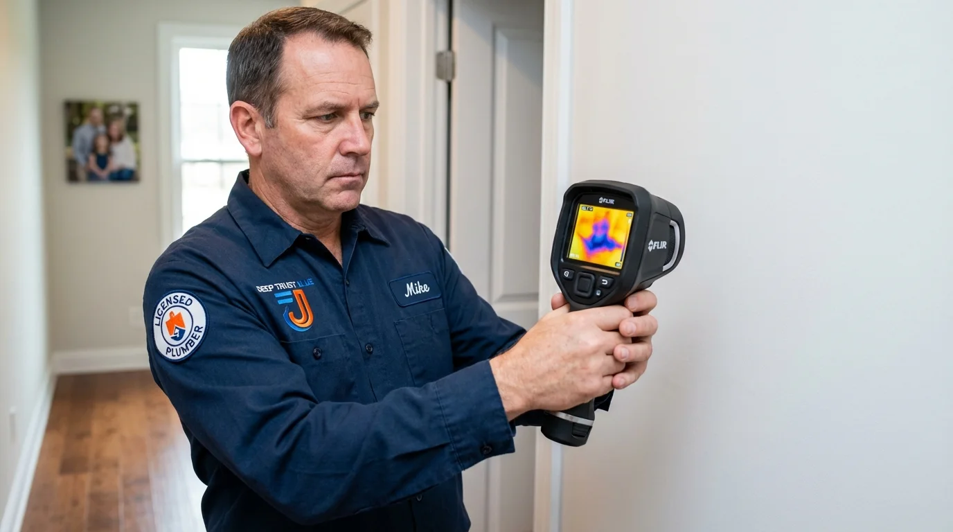 Thermal imaging leak detection by Johns Plumbing LLC in Guttenberg